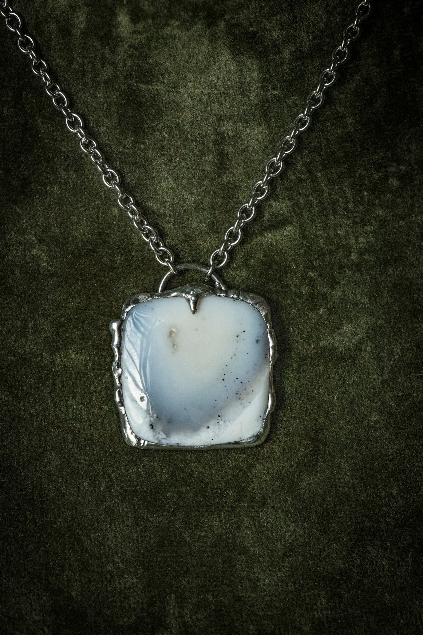 Handcrafted Dendritic Opal Necklace