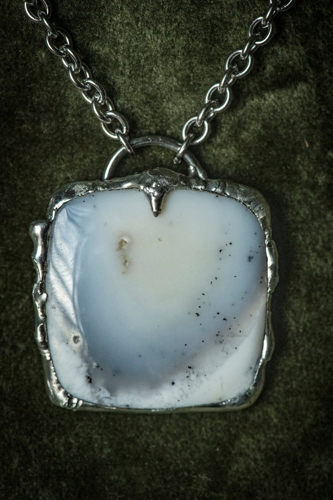 Handcrafted Dendritic Opal Necklace