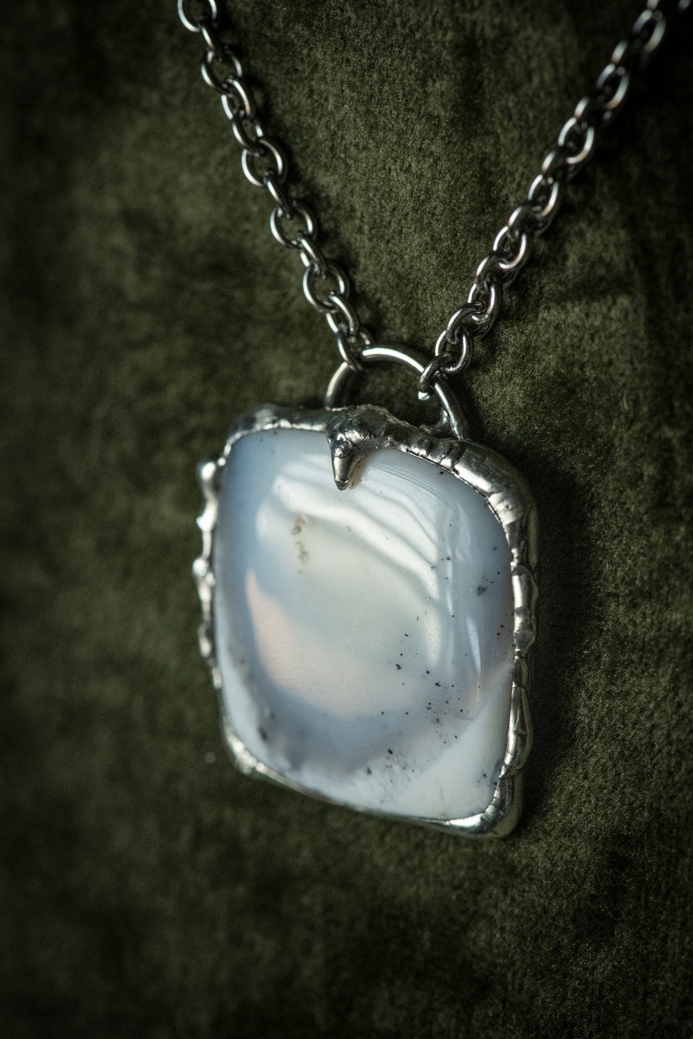 Handcrafted Dendritic Opal Necklace