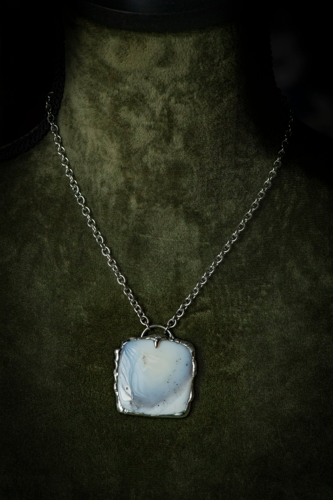Handcrafted Dendritic Opal Necklace