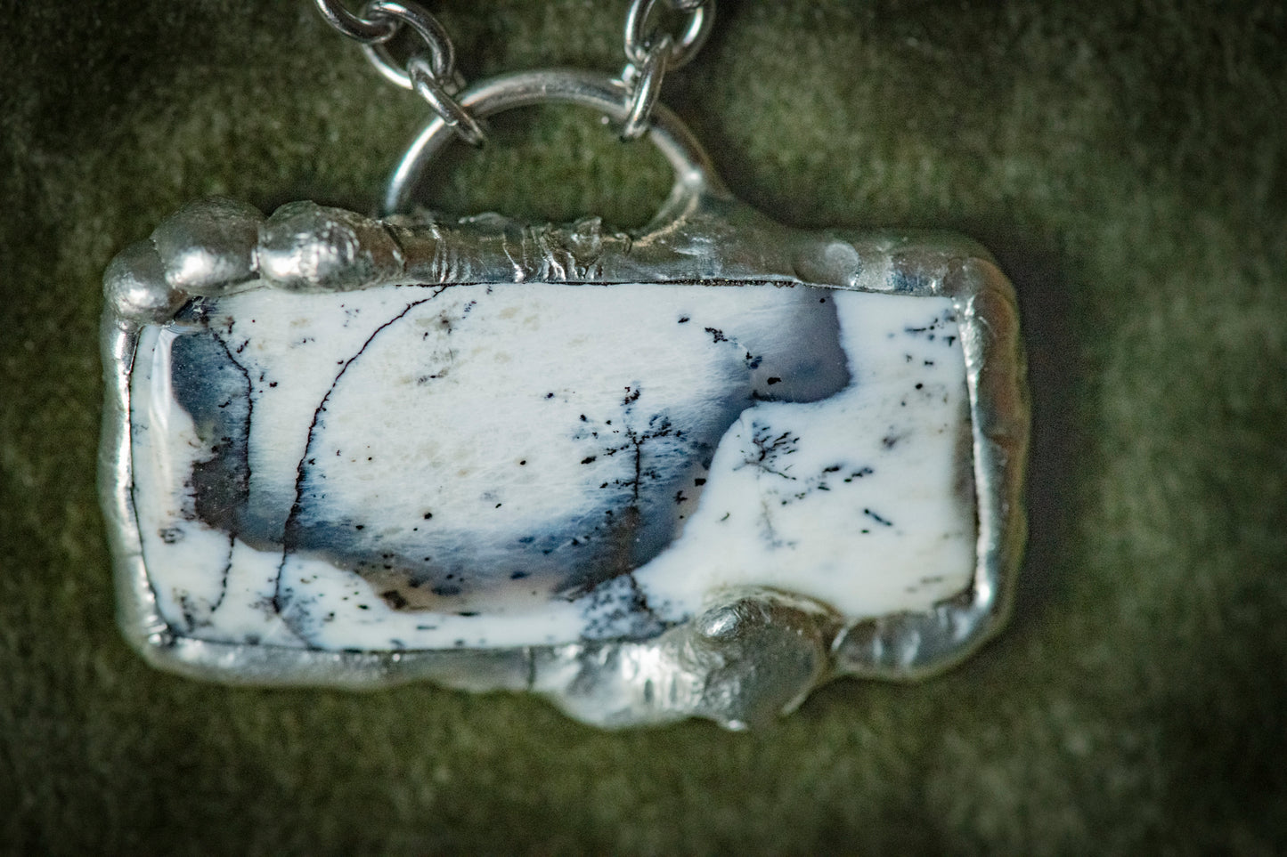 Handcrafted Dendritic Opal Necklace