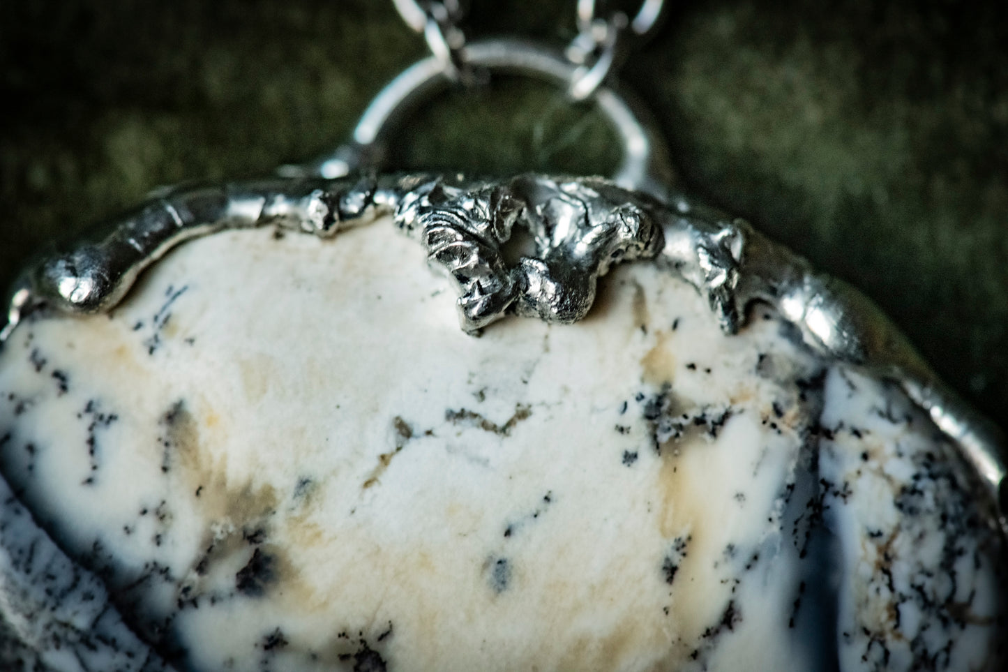 Handcrafted Dendritic Opal Necklace
