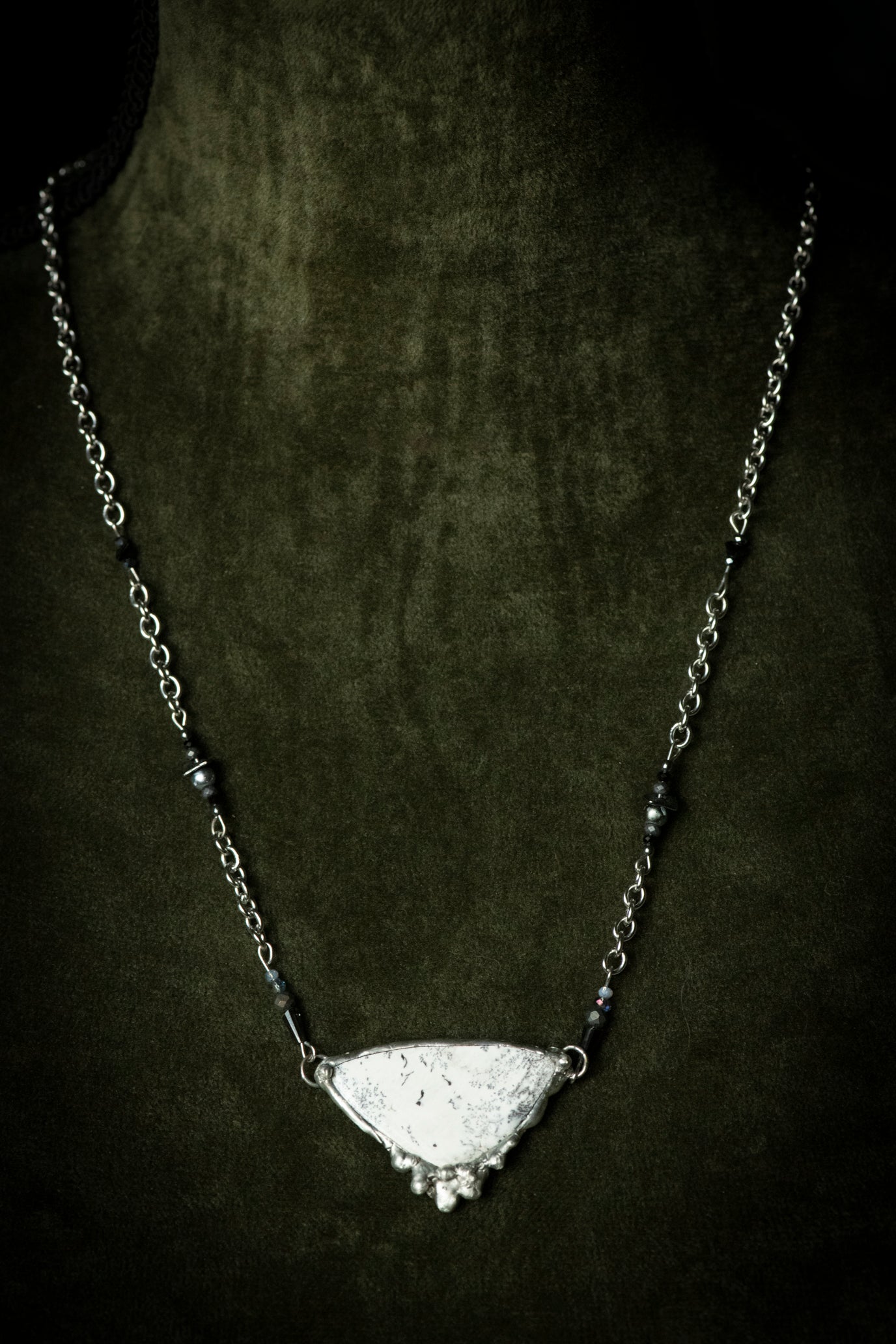 Handcrafted Dendritic Opal Necklace