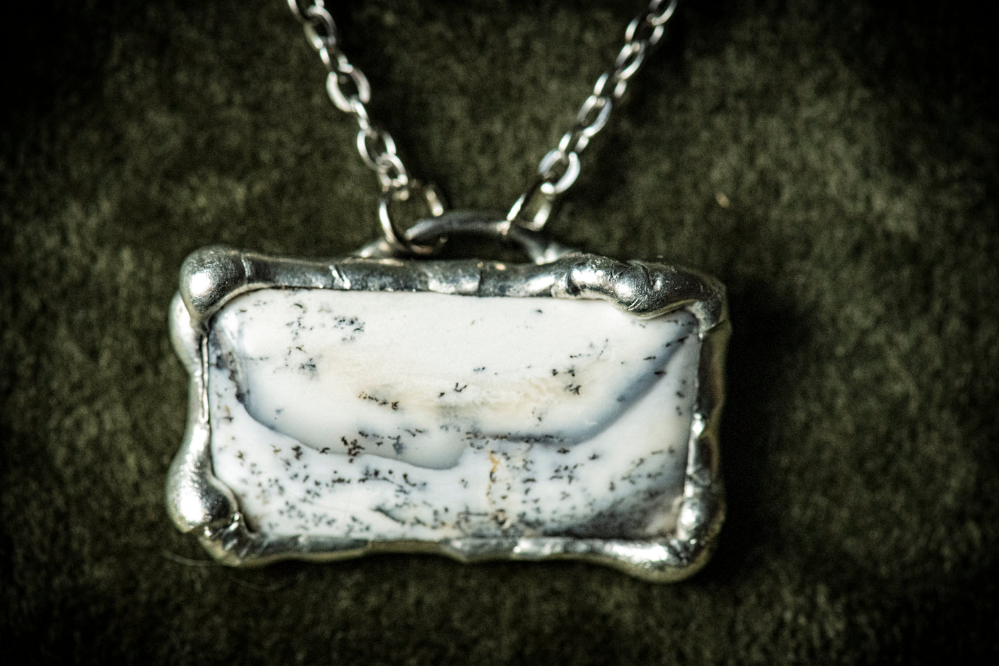 Handcrafted Dendritic Opal Necklace