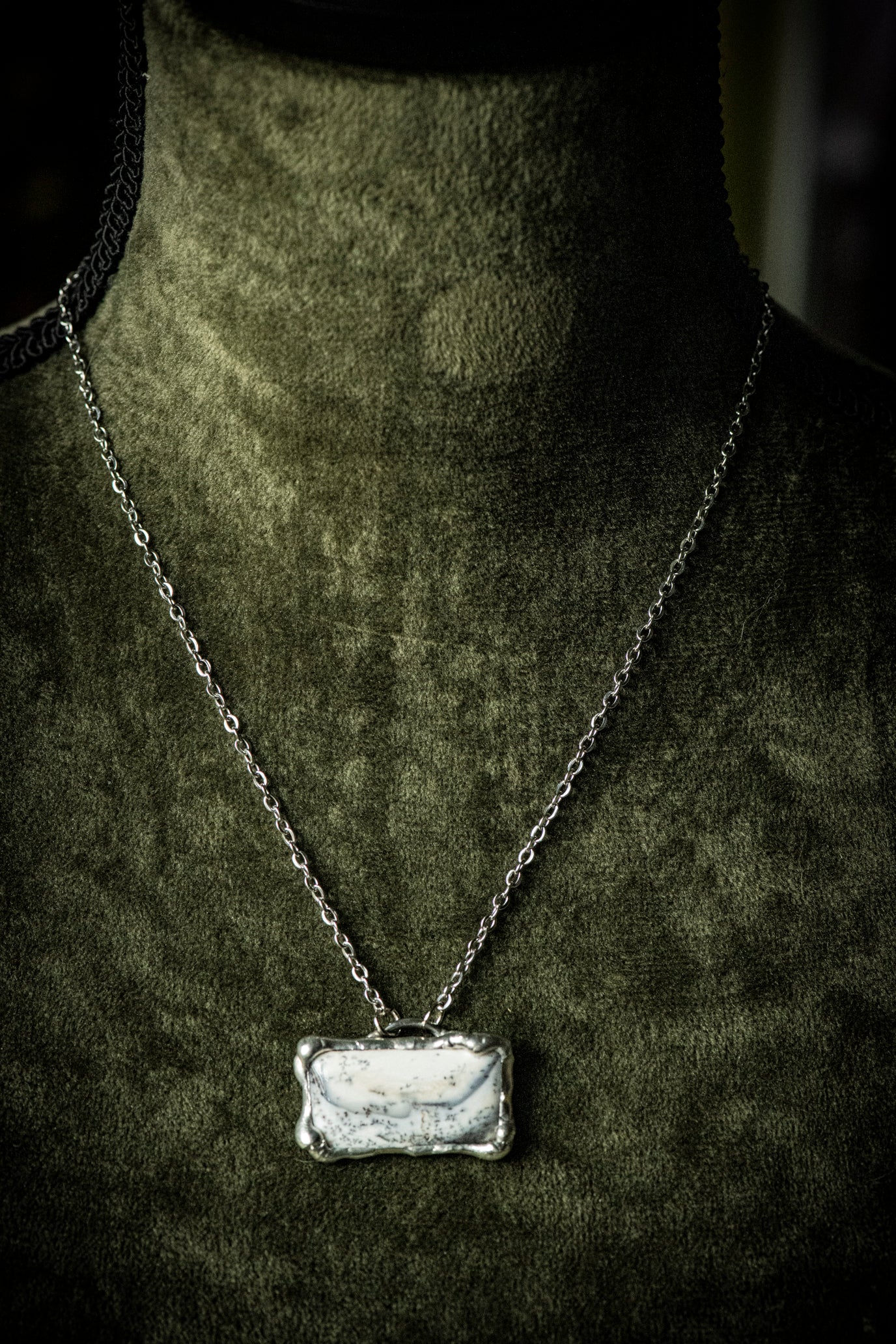 Handcrafted Dendritic Opal Necklace