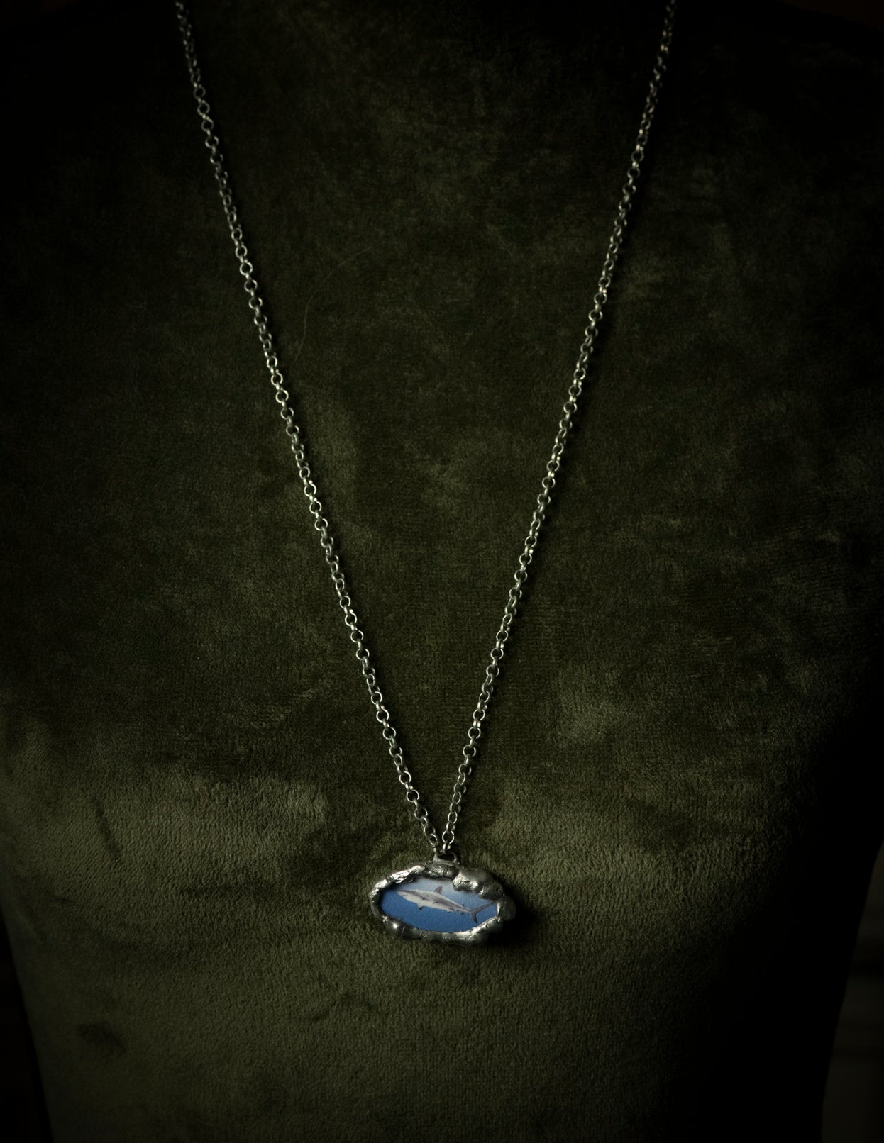 Handcrafted Photographic Shark Pendant Necklace