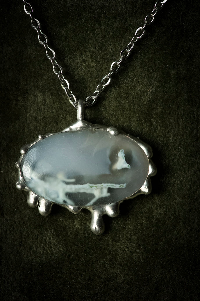 Handcrafted Moss Agate Necklace