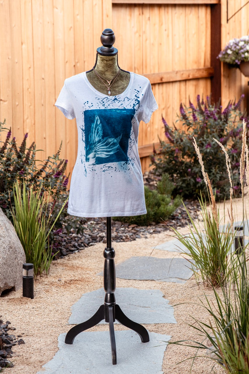 One-of-a-kind Upcycled Cyanotype Shirt