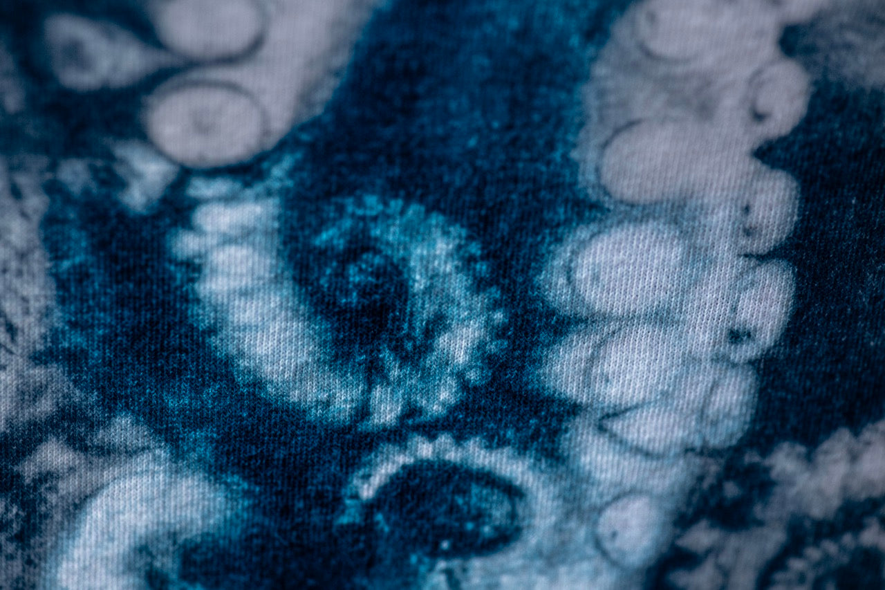 One-of-a-kind Upcycled Cyanotype Shirt