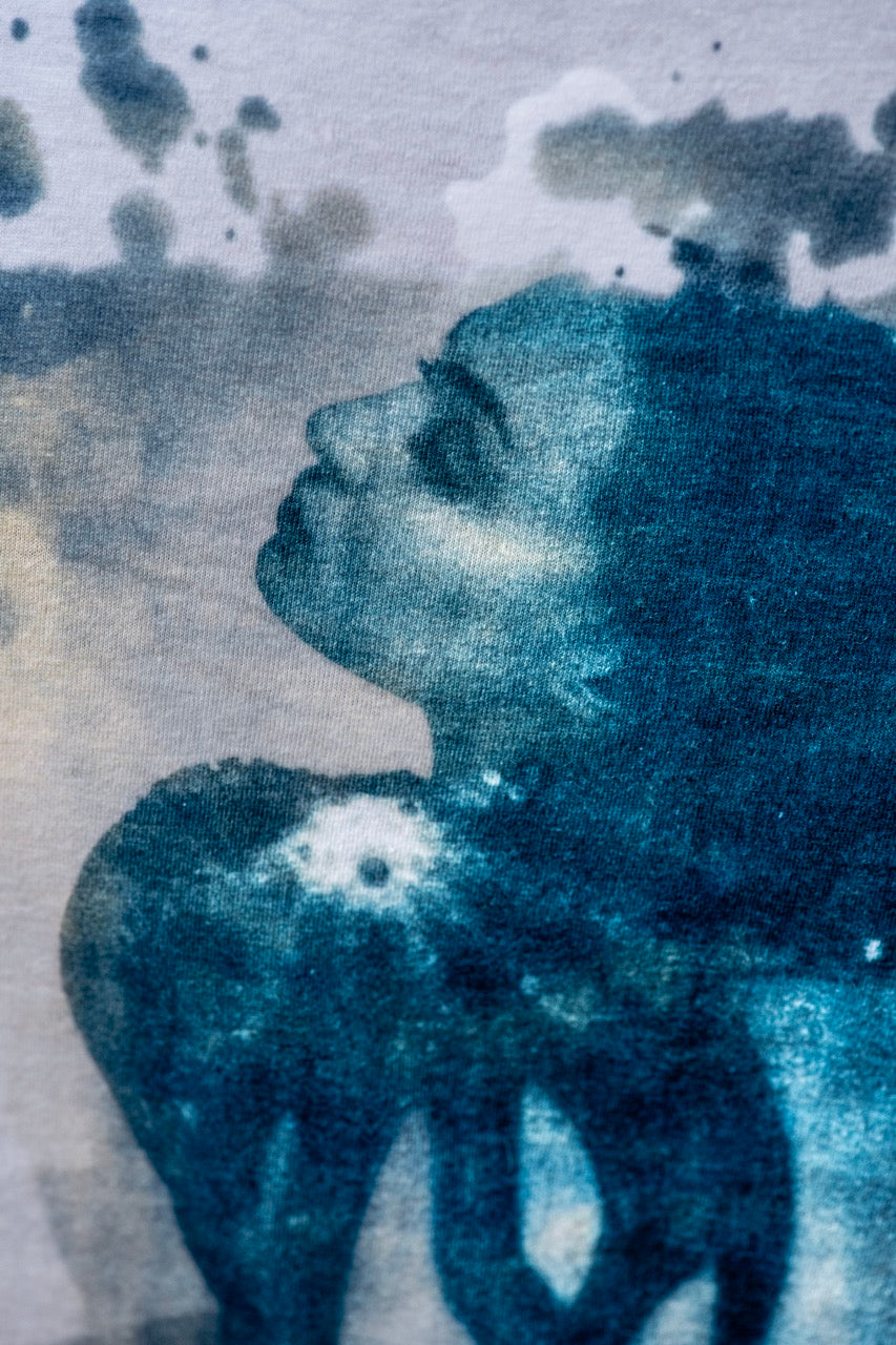 One-of-a-kind Upcycled Cyanotype Shirt