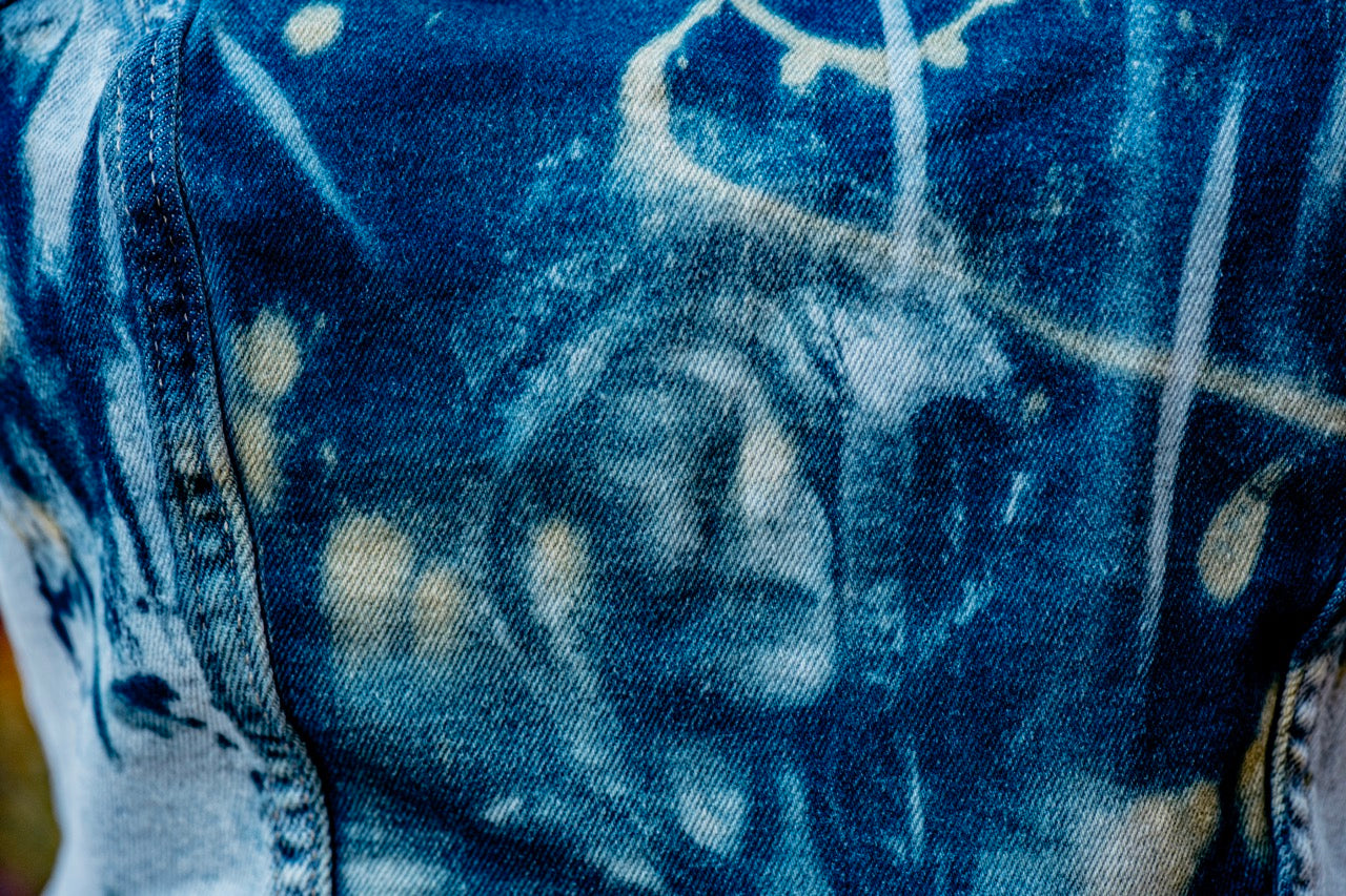 One-of-a-kind Upcycled Cyanotype Shirt