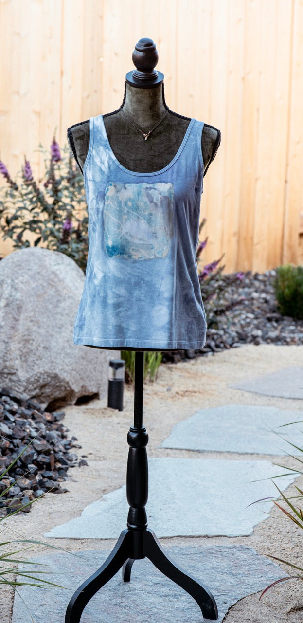 One-of-a-kind Upcycled Cyanotype Shirt