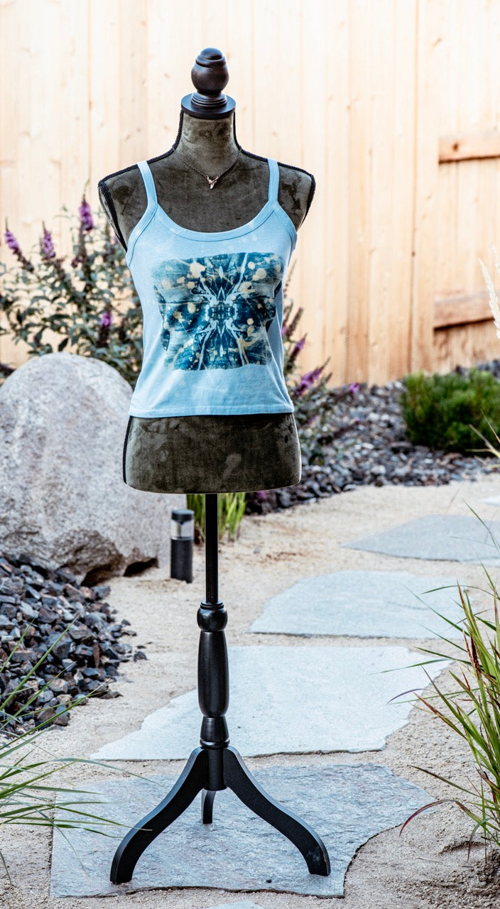 One-of-a-kind Upcycled Cyanotype Shirt