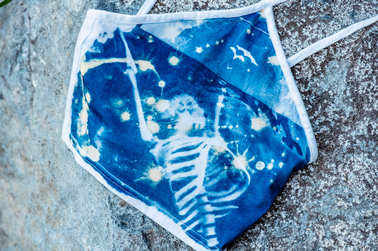 One-of-a-kind Upcycled Cyanotype Shirt
