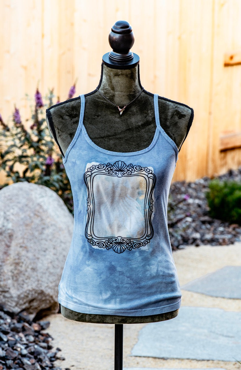 One-of-a-kind Upcycled Cyanotype Shirt