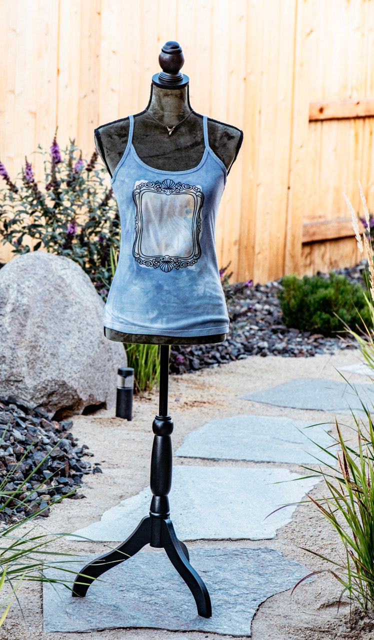 One-of-a-kind Upcycled Cyanotype Shirt