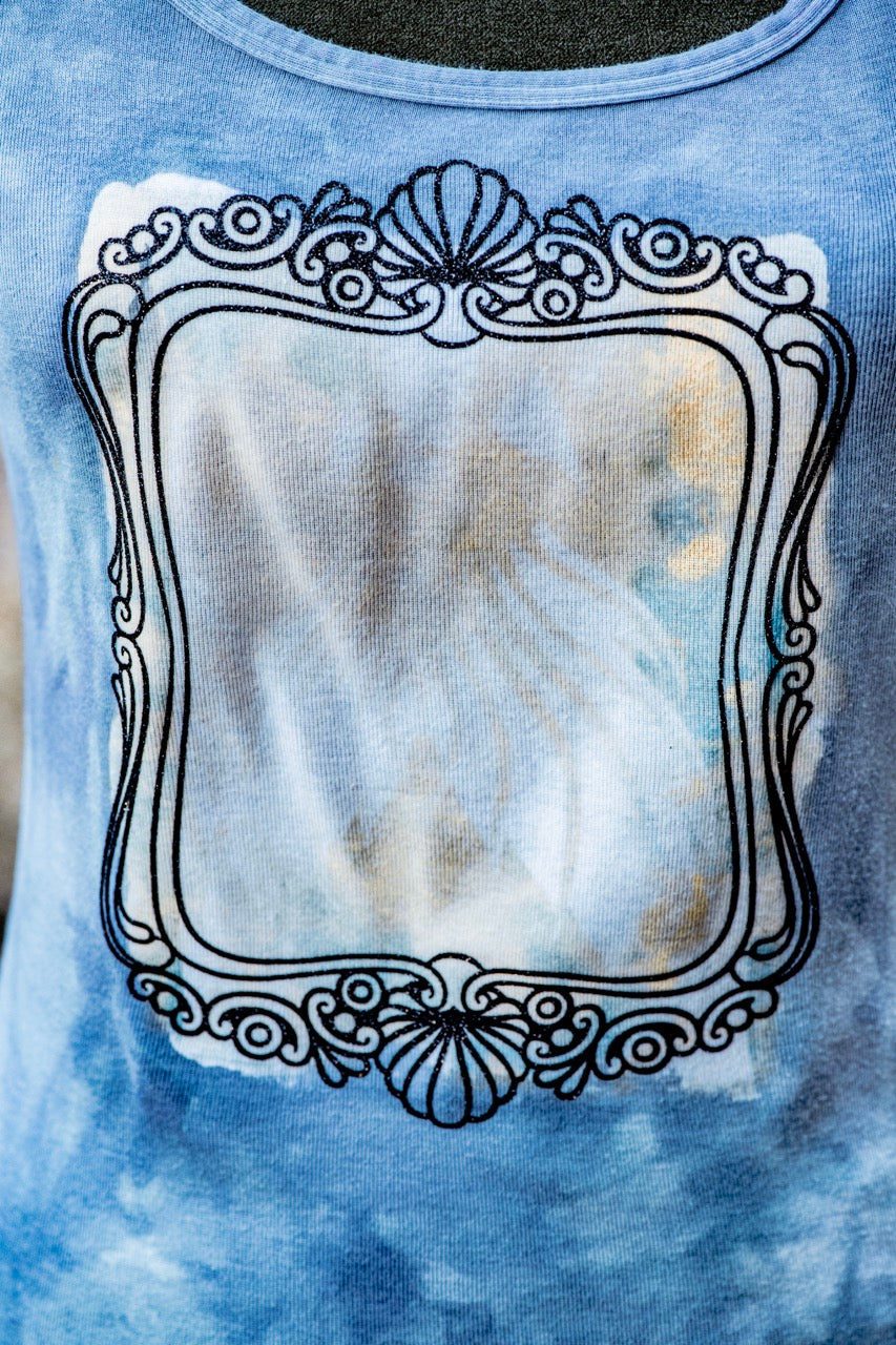 One-of-a-kind Upcycled Cyanotype Shirt