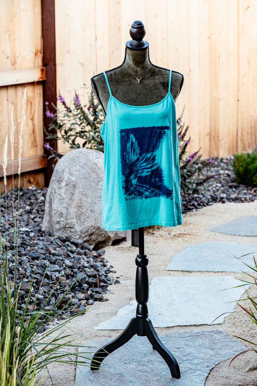 One-of-a-kind Upcycled Cyanotype Shirt