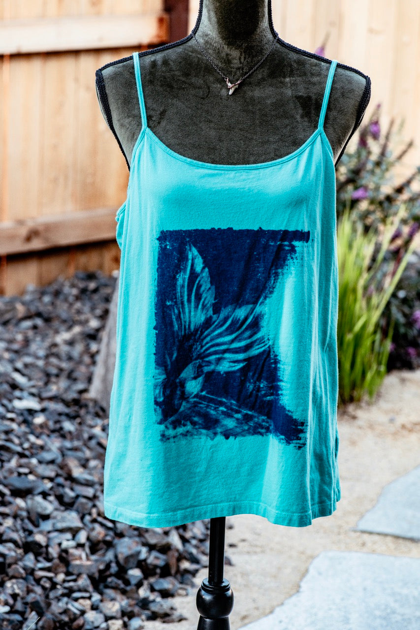 One-of-a-kind Upcycled Cyanotype Shirt