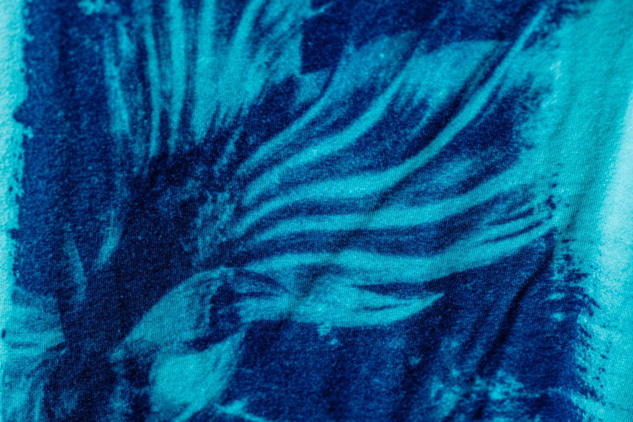 One-of-a-kind Upcycled Cyanotype Shirt