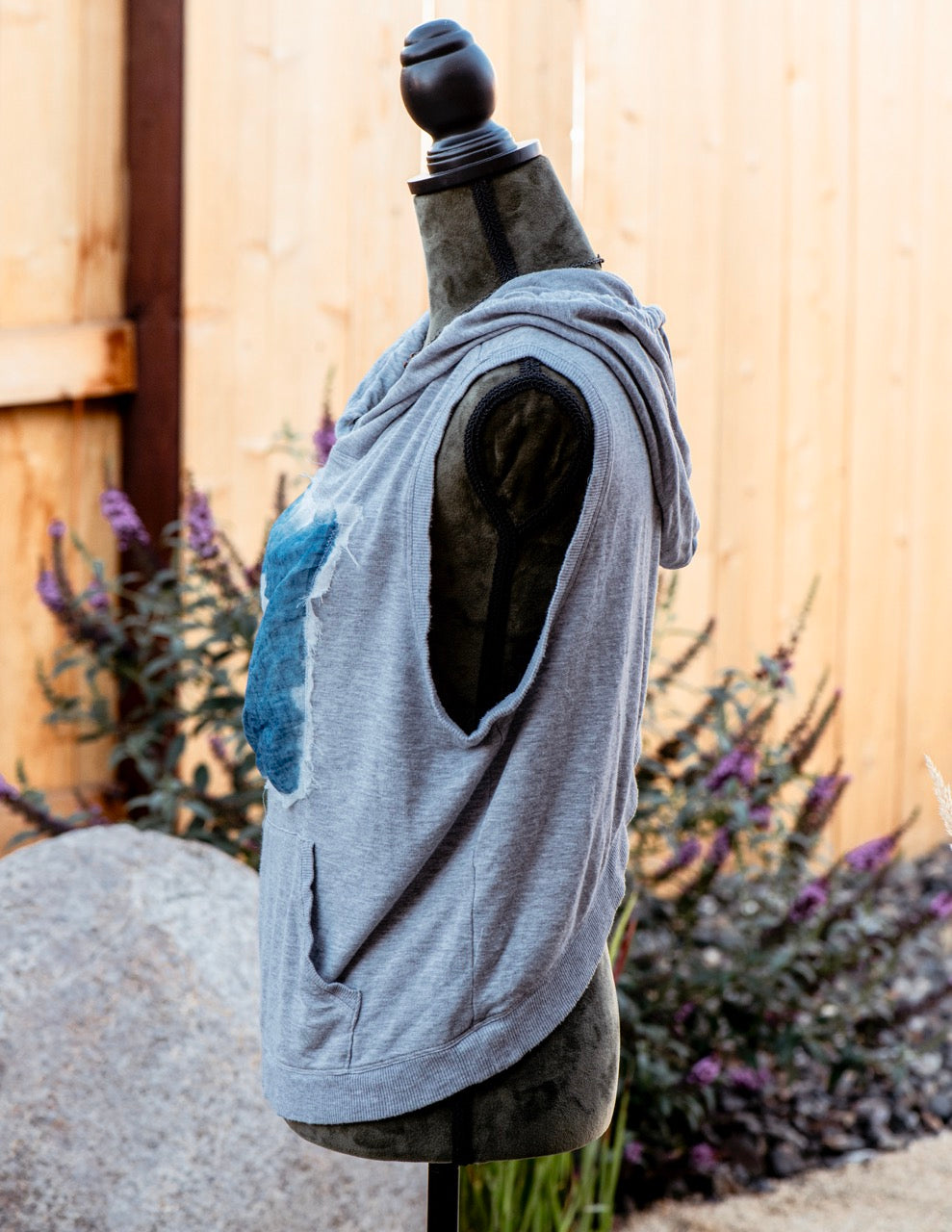 One-of-a-kind Upcycled Cyanotype Shirt
