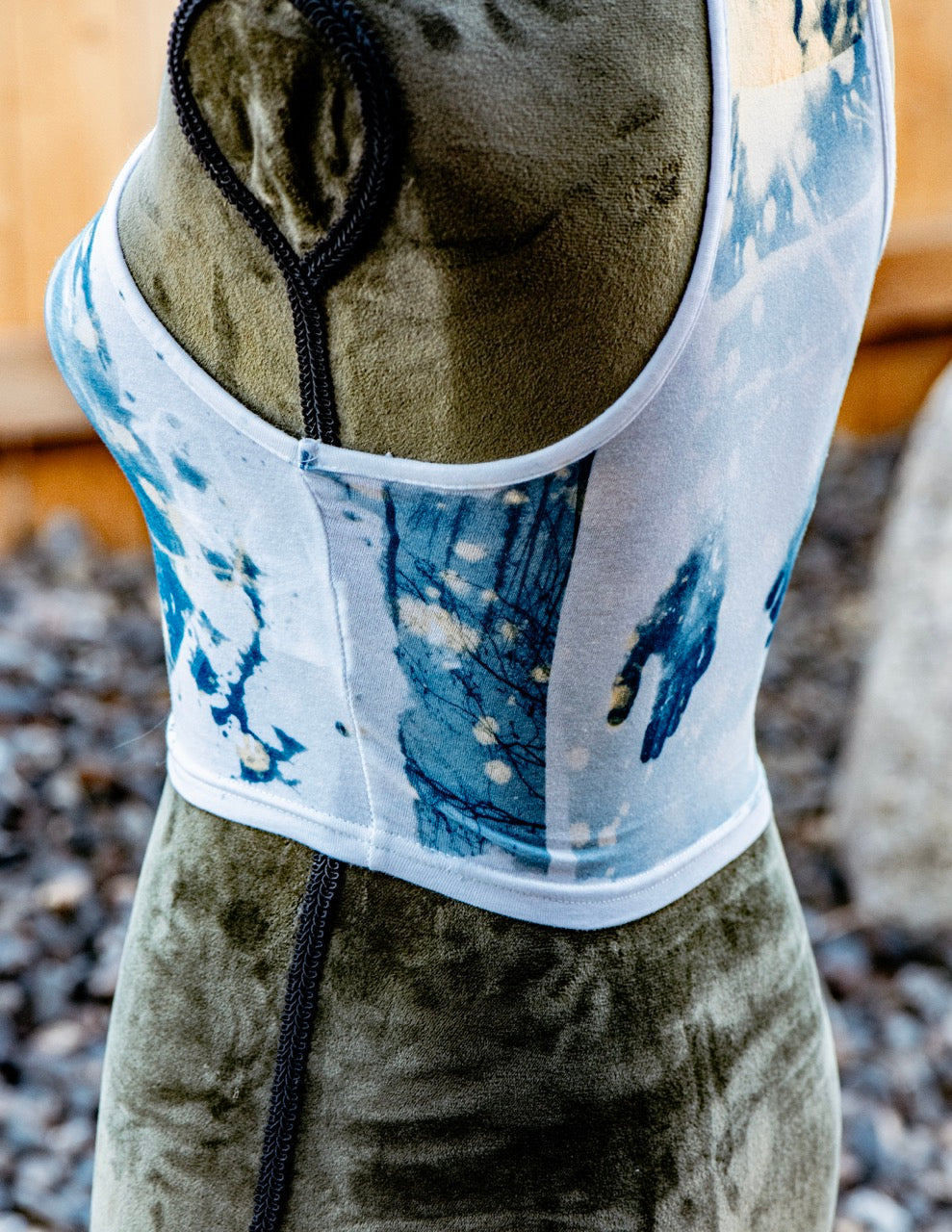 One-of-a-kind Upcycled Cyanotype Shirt
